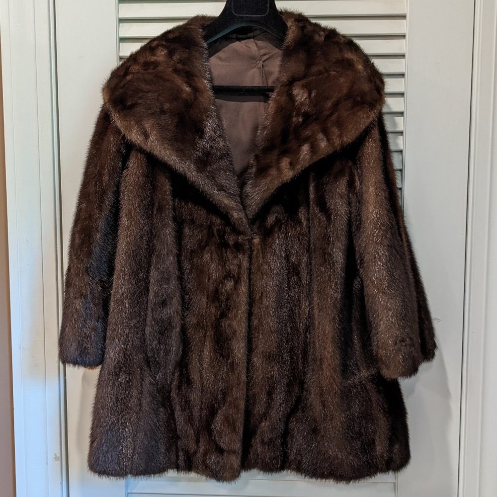 Mahogany Mink Fur Coat